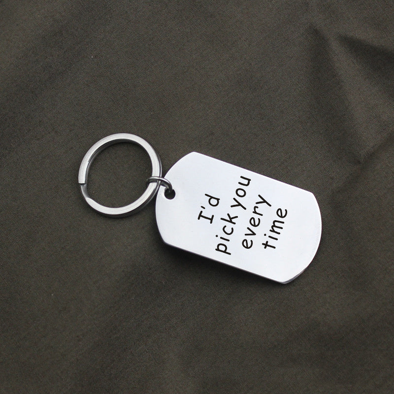 Customisable Engraved Tag Keychain