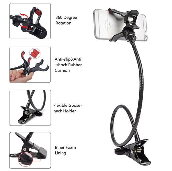 Mobile Phone Table Clip Gooseneck Stand & Holder