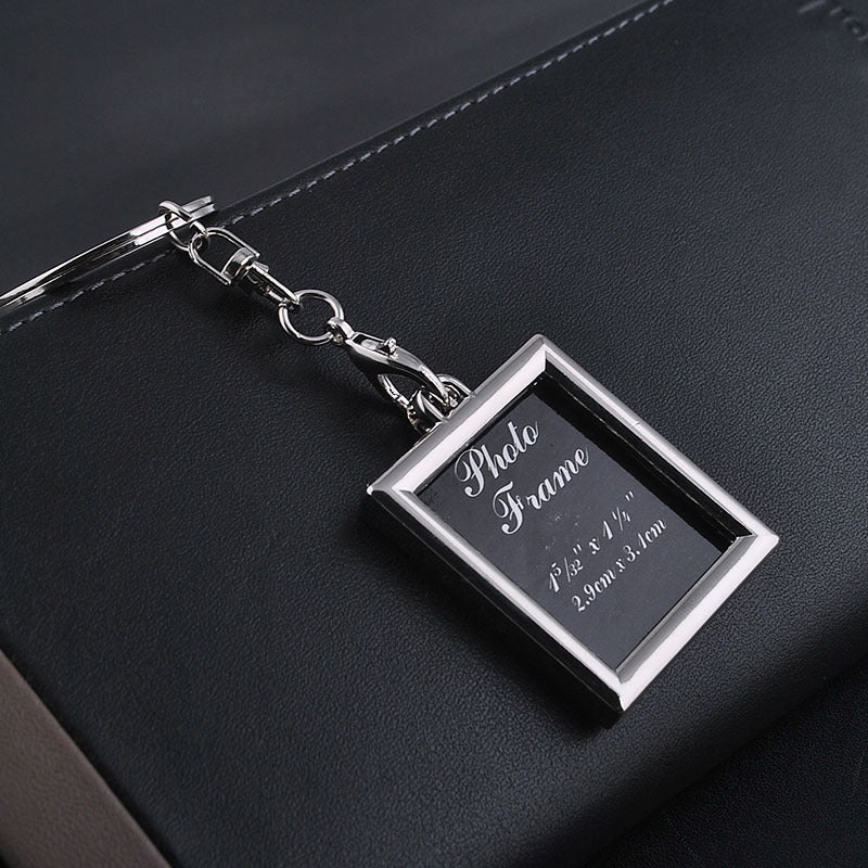 Mini Photo Frame Metal Keychain
