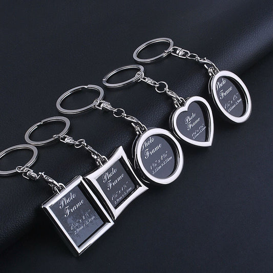 Mini Photo Frame Metal Keychain