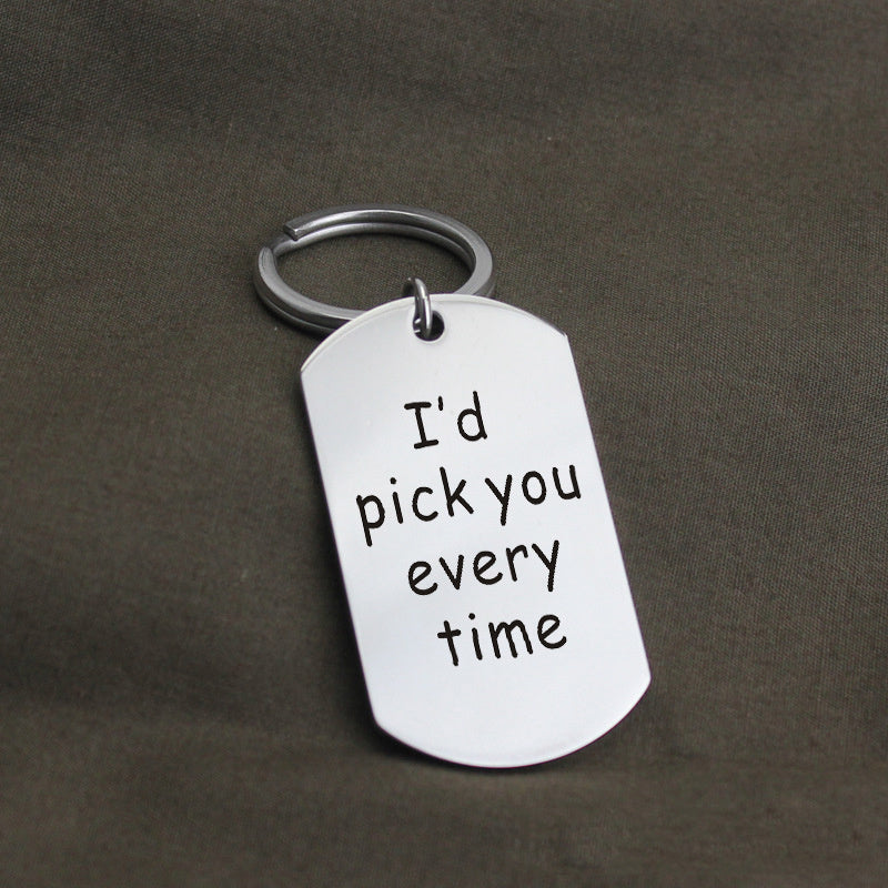 Customisable Engraved Tag Keychain