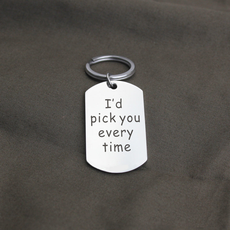 Customisable Engraved Tag Keychain