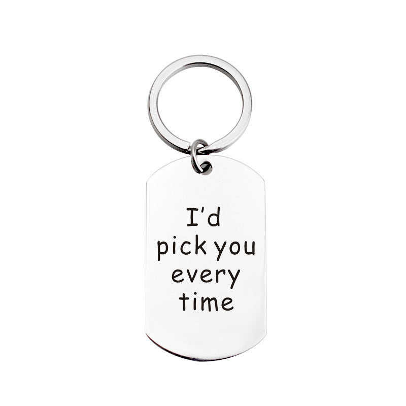 Customisable Engraved Tag Keychain
