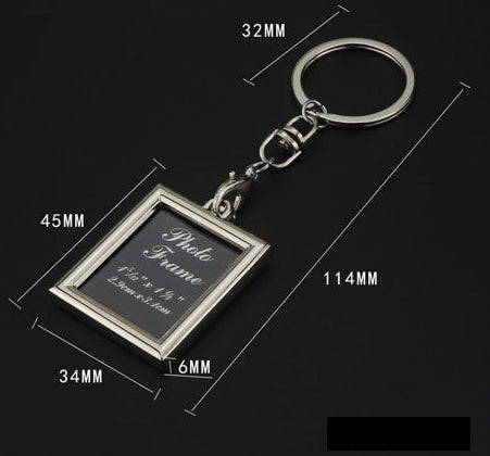 Mini Photo Frame Metal Keychain