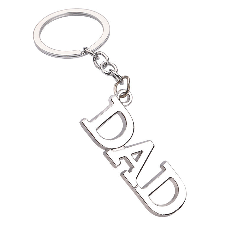 Mom & Dad Letter Keychain