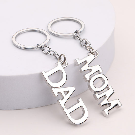 Mom & Dad Letter Keychain