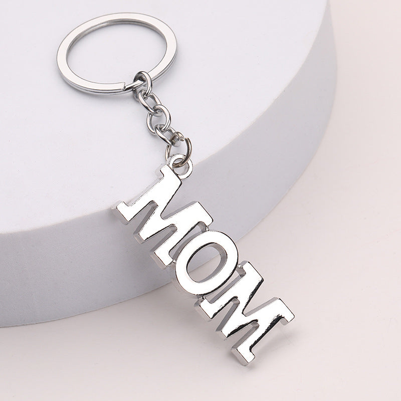 Mom & Dad Letter Keychain