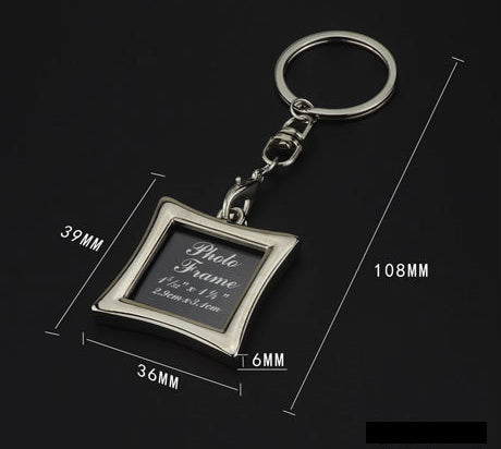 Mini Photo Frame Metal Keychain