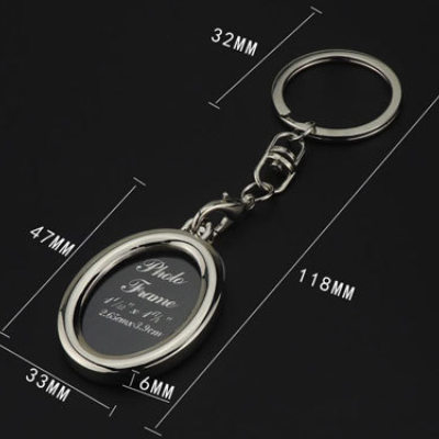 Mini Photo Frame Metal Keychain