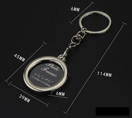 Mini Photo Frame Metal Keychain